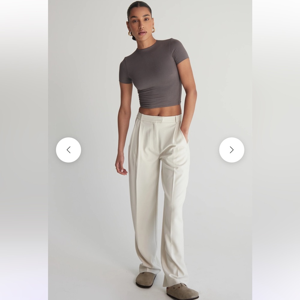 RE ONA Bobbi Trousers in Cream S Like New